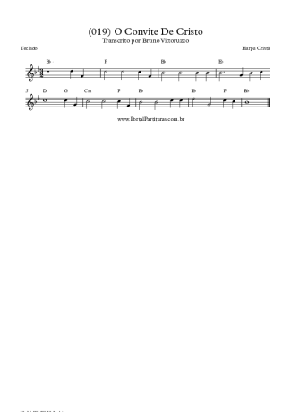 Harpa Cristã (019) O Convite De Cristo score for Keyboard