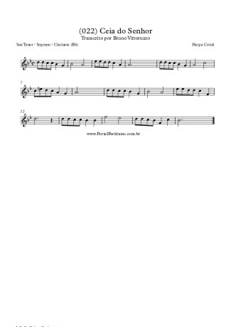 Harpa Cristã  score for Clarinet (Bb)