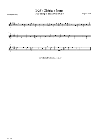Harpa Cristã (023) Glória A Jesus score for Trumpet