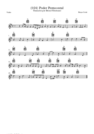 Harpa Cristã (024) Poder Pentecostal score for Acoustic Guitar