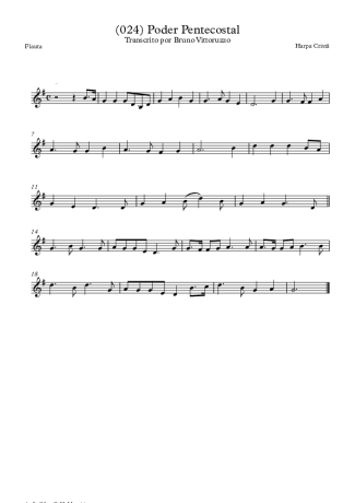 Harpa Cristã (024) Poder Pentecostal score for Flute