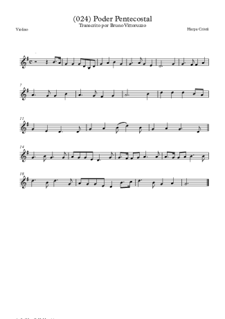 Harpa Cristã (024) Poder Pentecostal score for Violin