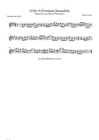 Harpa Cristã  score for Alto Saxophone