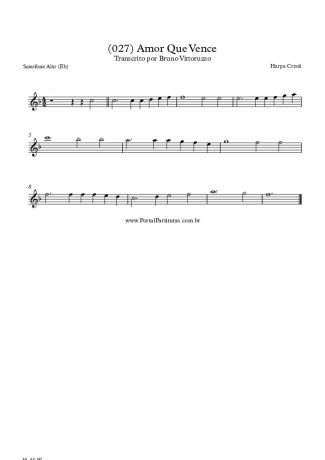 Harpa Cristã (027) Amor Que Vence score for Alto Saxophone