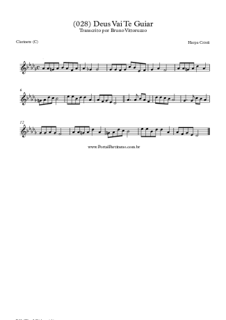 Harpa Cristã (028) Deus Vai Te Guiar score for Clarinet (C)