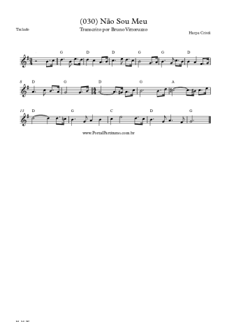 Harpa Cristã (030) Não Sou Meu score for Keyboard