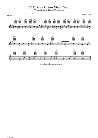 Harpa Cristã (032) Meu Cristo Meu Cristo score for Acoustic Guitar