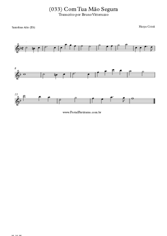 Harpa Cristã (033) Com Tua Mão Segura score for Alto Saxophone