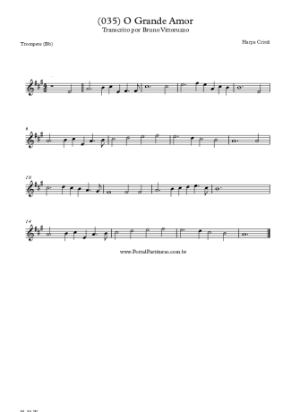 Harpa Cristã (035) O Grande Amor score for Trumpet