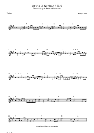 Harpa Cristã (038) O Senhor É Rei score for Keyboard