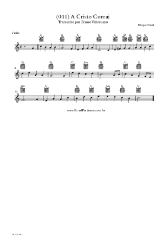 Harpa Cristã (041) A Cristo Coroai score for Acoustic Guitar