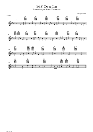 Harpa Cristã (043) Doce Lar score for Acoustic Guitar