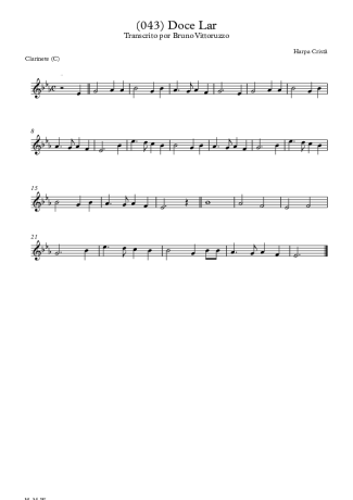 Harpa Cristã (043) Doce Lar score for Clarinet (C)