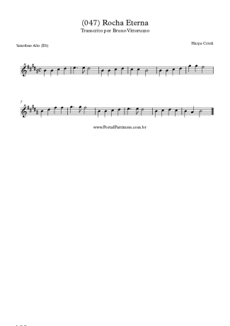 Harpa Cristã (047) Rocha Eterna score for Alto Saxophone