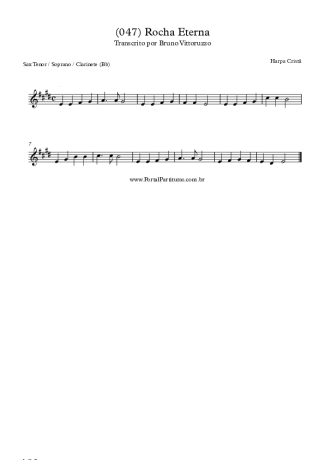 Harpa Cristã (047) Rocha Eterna score for Clarinet (Bb)