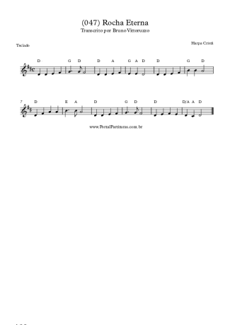 Harpa Cristã (047) Rocha Eterna score for Keyboard
