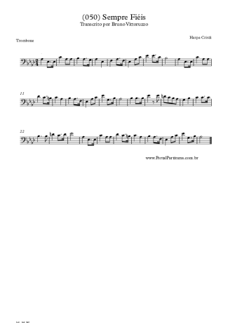 Harpa Cristã (050) Sempre Fiéis score for Trombone
