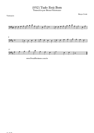 Harpa Cristã (052) Tudo Está Bem score for Cello