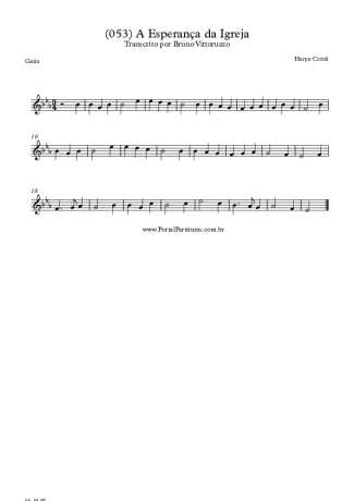 Harpa Cristã (053) A Esperança Da Igreja score for Harmonica