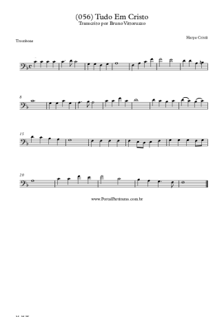 Harpa Cristã (056) Tudo Em Cristo score for Trombone