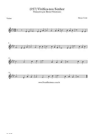 Harpa Cristã (057) Vivifica Nos Senhor score for Violin