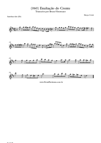 Harpa Cristã (060) Exultação Do Crente score for Alto Saxophone