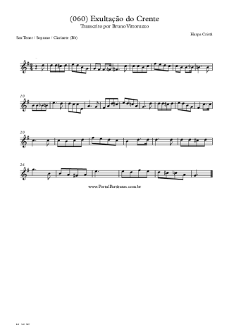 Harpa Cristã (060) Exultação Do Crente score for Clarinet (Bb)
