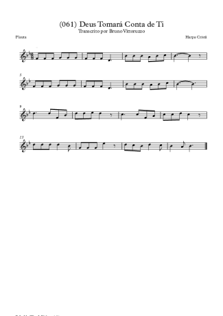 Harpa Cristã (061) Deus Tomará Conta De Ti score for Flute
