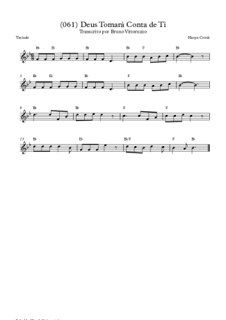 Harpa Cristã (061) Deus Tomará Conta De Ti score for Keyboard