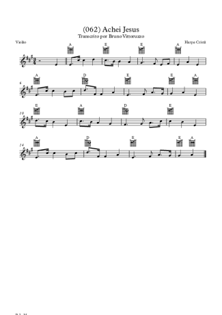 Harpa Cristã (062) Achei Jesus score for Acoustic Guitar