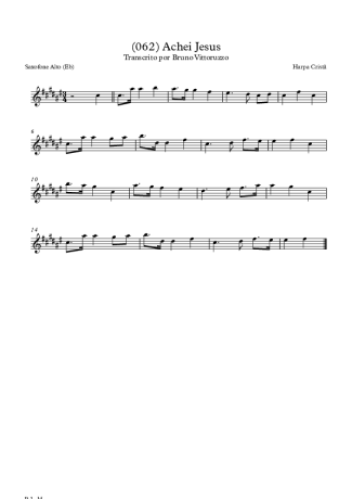 Harpa Cristã (062) Achei Jesus score for Alto Saxophone