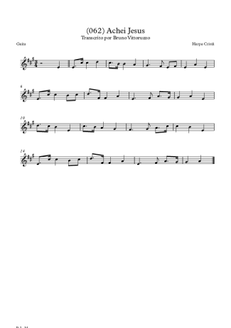 Harpa Cristã (062) Achei Jesus score for Harmonica