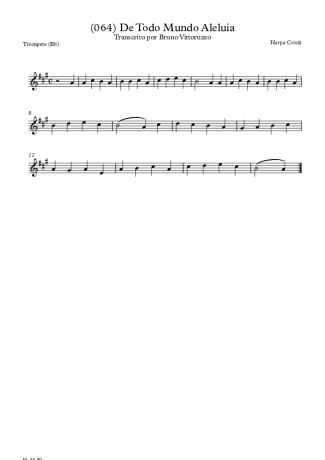 Harpa Cristã (064) De Todo O Mundo Aleluia score for Trumpet