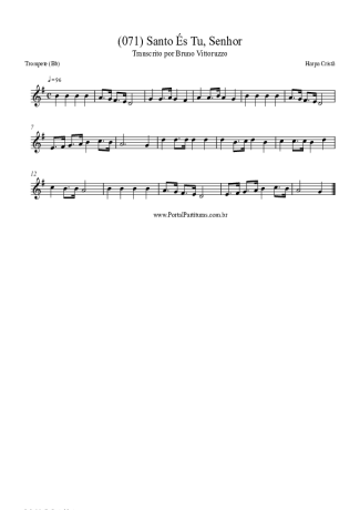Harpa Cristã (071) Santo És Tu Senhor score for Trumpet
