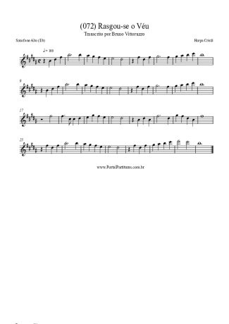 Harpa Cristã (072) Rasgou-se O Véu score for Alto Saxophone