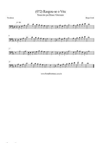 Harpa Cristã (072) Rasgou-se O Véu score for Trombone