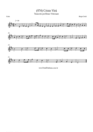 Harpa Cristã (074) Cristo Virá score for Harmonica