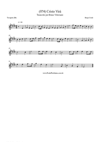 Harpa Cristã (074) Cristo Virá score for Trumpet