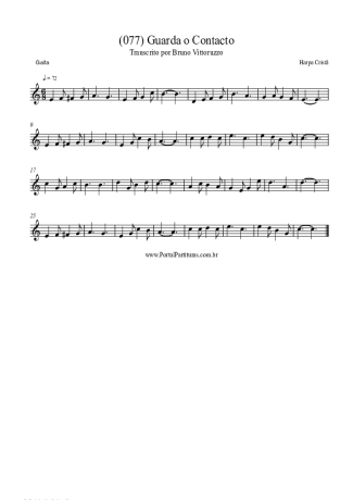 Harpa Cristã (077) Guarda O Contacto - Flauta score for Harmonica