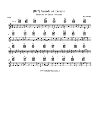 Harpa Cristã (077) Guarda O Contacto score for Acoustic Guitar