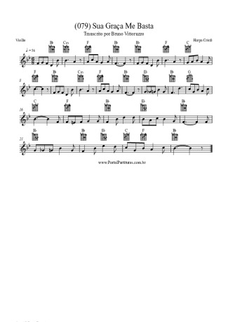 Harpa Cristã (079) Sua Graça Me Basta score for Acoustic Guitar