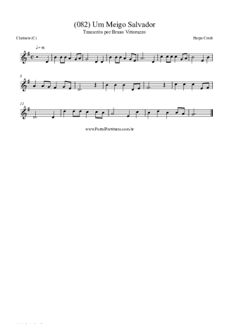 Harpa Cristã (082) Um Meigo Salvador score for Clarinet (C)