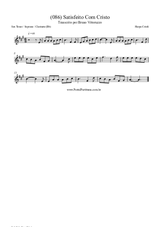 Harpa Cristã (086) Satisfeito Com Cristo score for Clarinet (Bb)