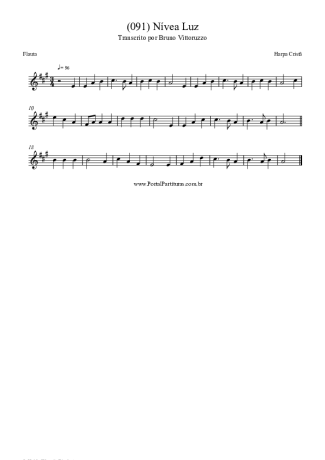 Harpa Cristã (091) Nívea Luz score for Flute