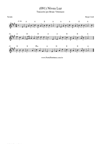 Harpa Cristã (091) Nívea Luz score for Keyboard