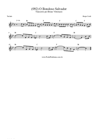 Harpa Cristã (092) O Bondoso Salvador score for Keyboard