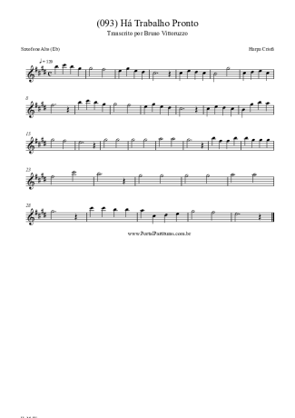 Harpa Cristã (093) Há Trabalho Pronto score for Alto Saxophone
