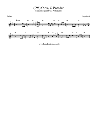Harpa Cristã (095) Ouve Ó Pecador score for Keyboard