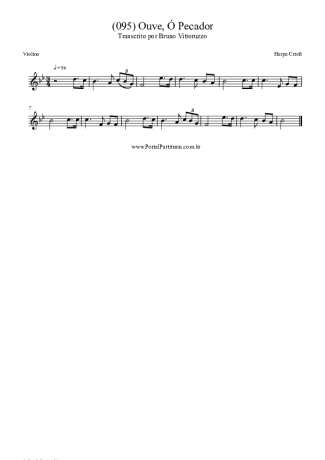 Harpa Cristã (095) Ouve Ó Pecador score for Violin