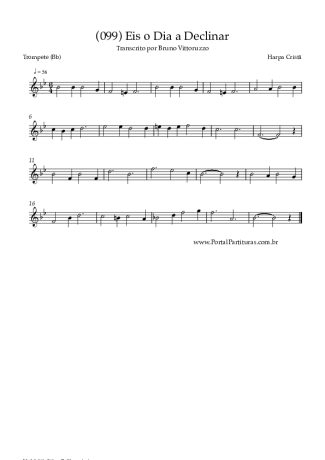 Harpa Cristã (099) Eis O Dia A Declinar score for Trumpet